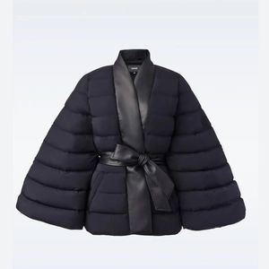 Mackage cape with leather belt